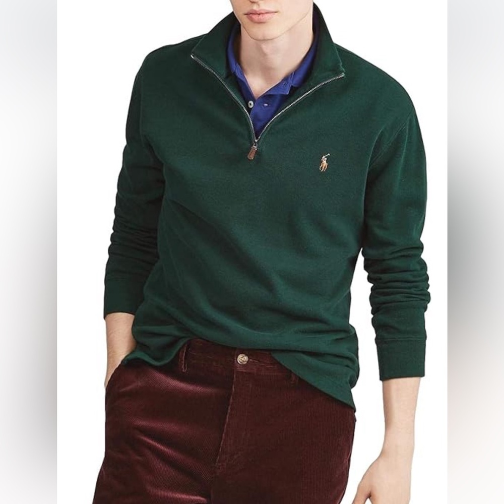 Ralph Lauren Polo Half Zip Sweater Green